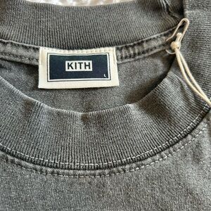 Spring 2026 Release! Brand NEW! Kith Charcoal Grey Ribbed Crewneck Sweatshirt